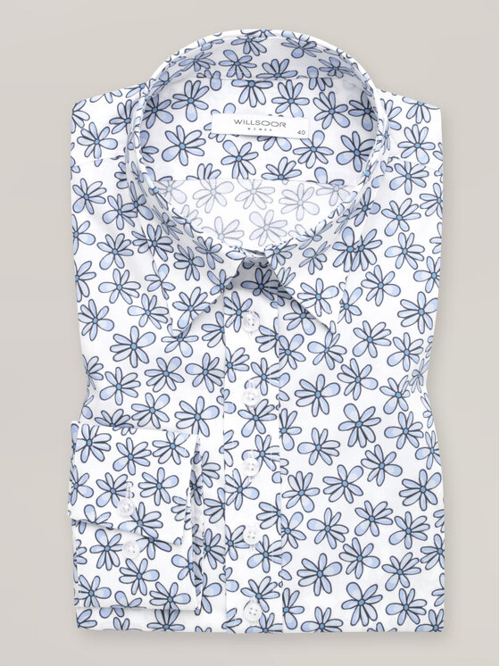 Willsoor Willsoor Koszula 61299 Biały Regular Fit