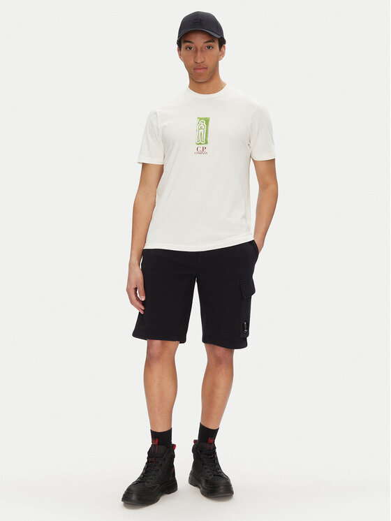 C.P. Company C.P. Company T-Shirt 18CMTS310A005431G Bílá Regular Fit