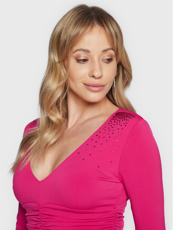 Abito da sera RA3065-J6634 Rosa Slim Fit