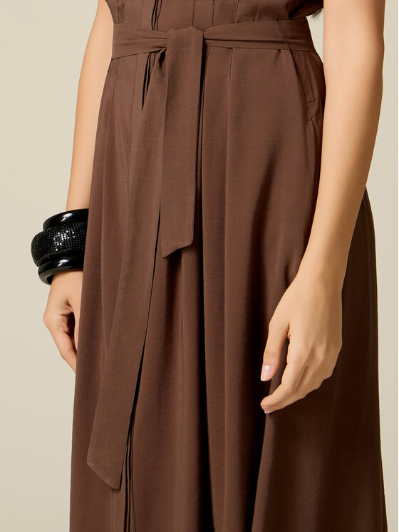 Oltre Oltre Sukienka wieczorowa 7083J100976N022 Brązowy A-Line Fit
