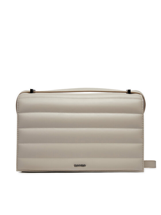 Geantă Calvin Klein Line Quilt Md Conv Shoulder Bag K60K612117 Gri