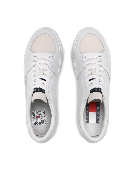 Tommy Jeans Tommy Jeans Laisvalaikio batai Vulcanized Ess EM0EM01106 Balta