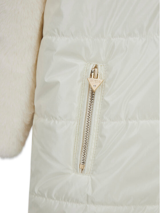 Guess Guess Zimné bundy K5BL08 WGL60 Écru Regular Fit