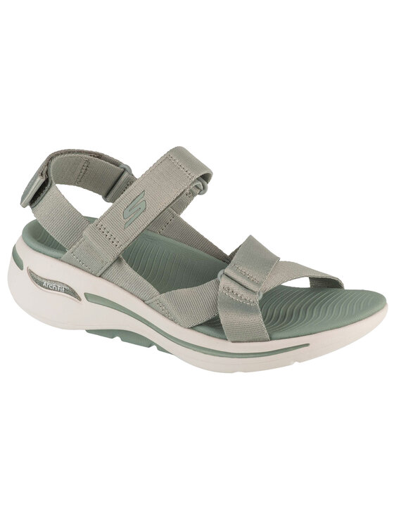 Skechers Skechers Sandali Skechers Go Walk Arch Fit Sandal - Attract Grigio