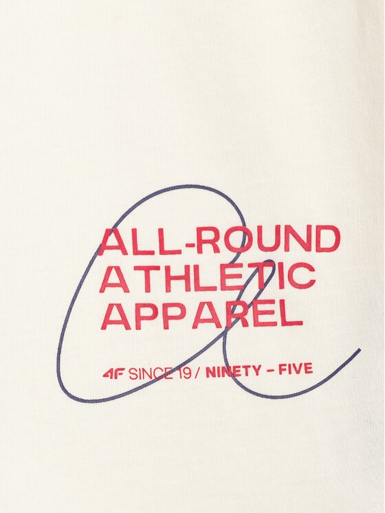 4F 4F T-shirt 4FWSS25TTSHF1971-11S Bianco Oversize