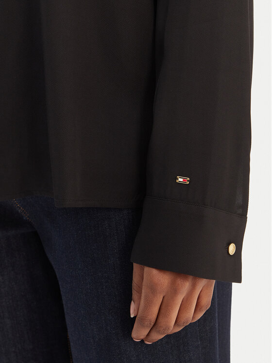 Tommy Hilfiger Tommy Hilfiger Hemd WW0WW48180 Schwarz Regular Fit