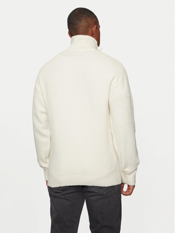 Jack & Jones Jack & Jones Sweter Ollie 12241817 Écru Relaxed Fit