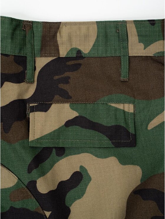 Jigga Wear Jigga Wear Komplet kurtka przeciwdeszczowa i spodnie Mundur Militarny Taktyczny moro camo harcerstwo 130541 Zielony Regular Fit