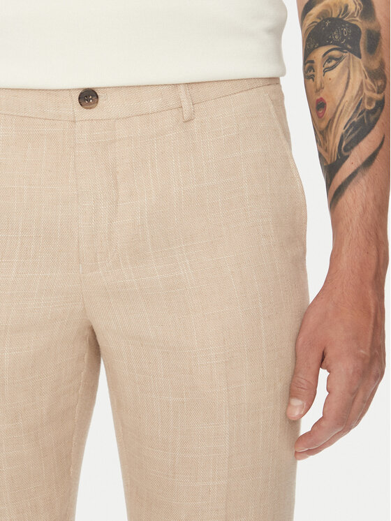 Lindbergh Lindbergh Costum 30-606060 Bej Slim Fit