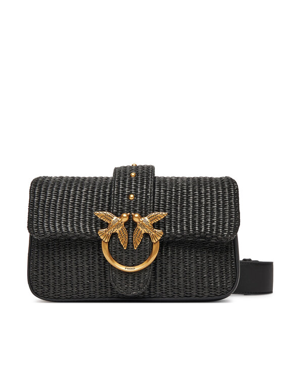 PINKO PINKO Rankinė Love One Mini Slouchy Fl PE 25 PLTT 104340 A2CF Juoda