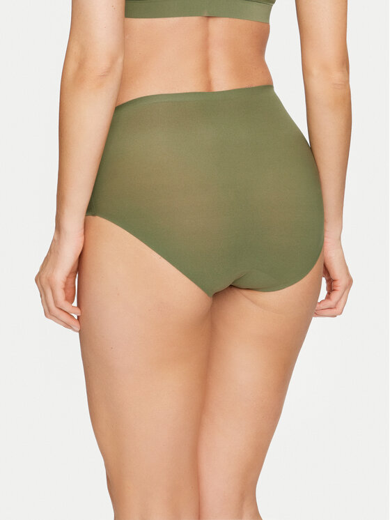 Chantelle Chantelle Klasične spodnje hlačke z visokim pasom Soft Stretch C26470 Zelena