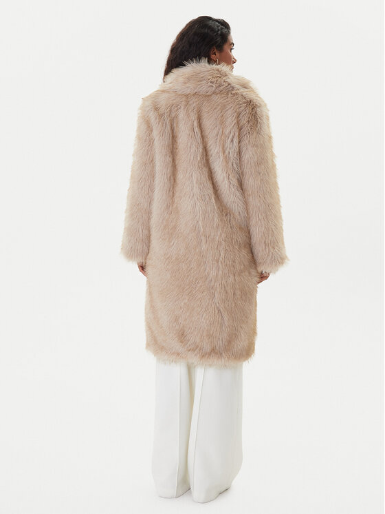 Liu Jo Liu Jo Pelzmantel MF5459 E1024 Beige Regular Fit