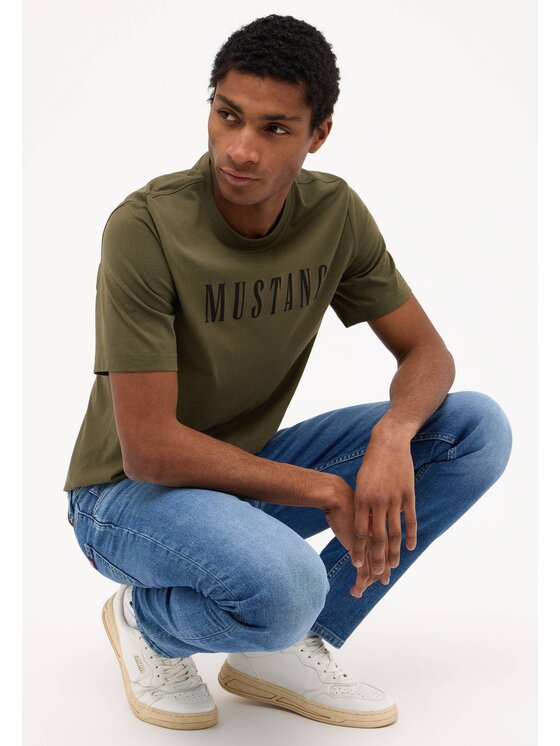 Mustang Mustang T-Shirt Style Austin Zielony Regular Fit