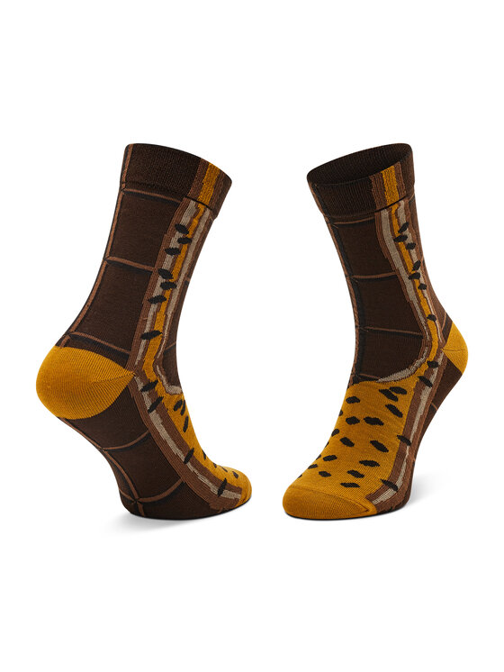 Calzini lunghi unisex Tasty Croissant Marrone