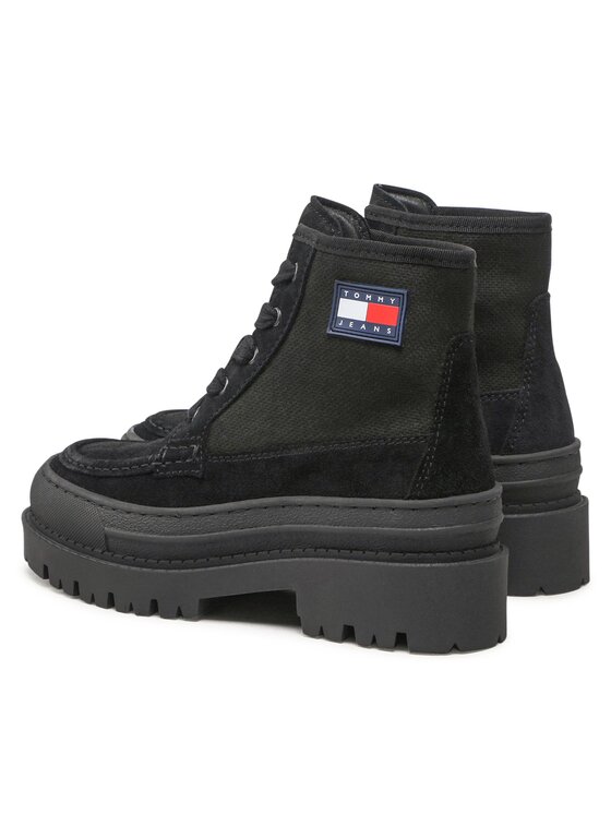 Tommy Jeans Tommy Jeans Trzewiki Foxing Lace Up Boot EN0EN01915 Czarny