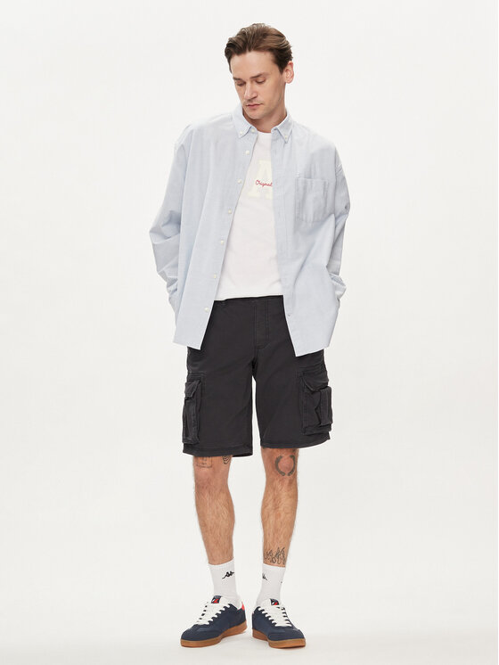 Gap Gap Шорти от плат 440760-01 Сив Regular Fit