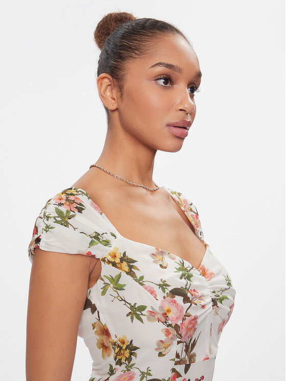 Luisa Spagnoli Luisa Spagnoli Літня сукня Passionale 540698 Білий Regular Fit