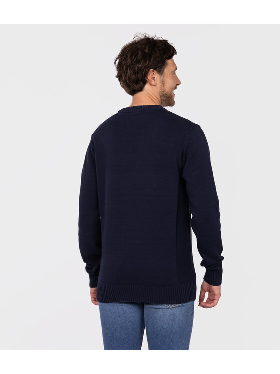Lee Cooper Lee Cooper Sweter BILL ORGANIC Granatowy Regular Fit