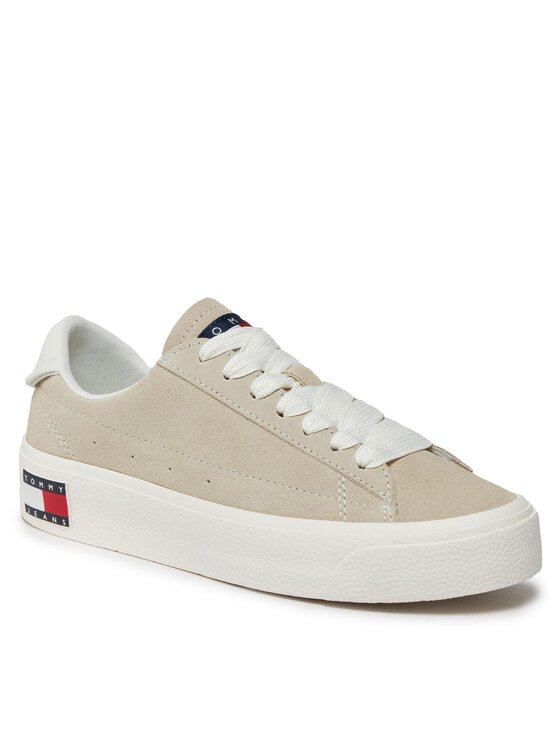 Tommy Jeans Tommy Jeans Tossud Tjw Vulc Flatform Suede Sneaker EN0EN02519 Beež