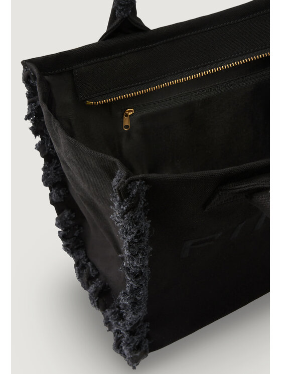 PINKO PINKO Τσάντα BEACH SHOPPER CANVAS Μαύρο
