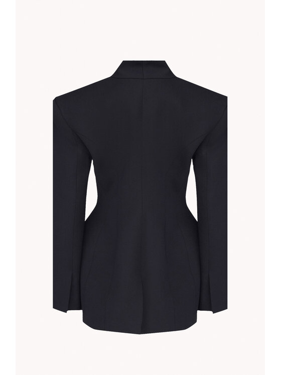 Epuzer Epuzer Marynarka Peplum wool Czarny Standard Fit