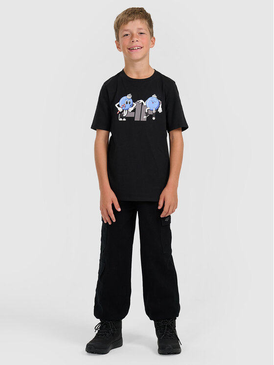 4F 4F T-Shirt CHRISTMAS DROP Czarny Regular Fit
