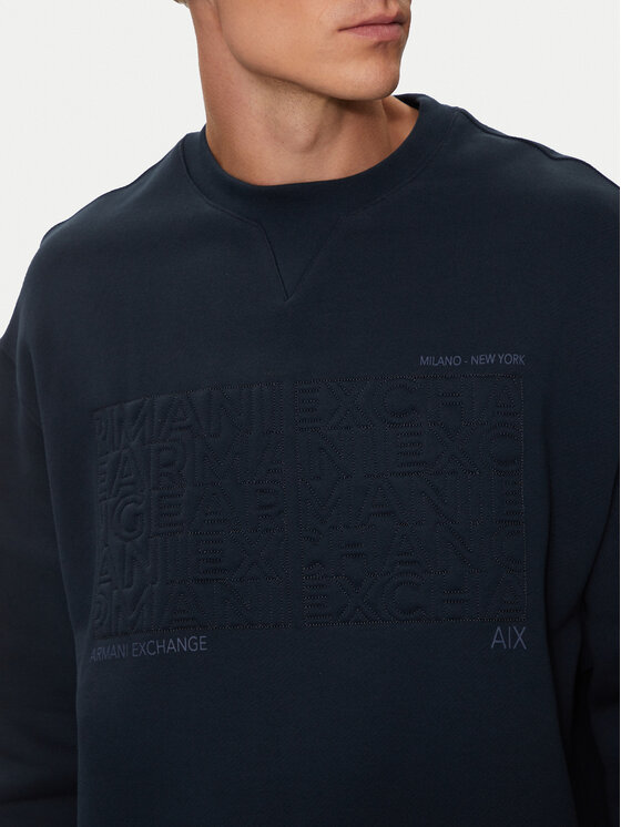 Armani Exchange Armani Exchange Džemperis ar kapuci 6DZMAA ZJKAZ 1510 Tumši zils Regular Fit