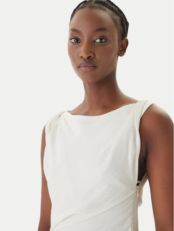 Eleh Eleh Rochie de seară SS260237 Alb Regular Fit