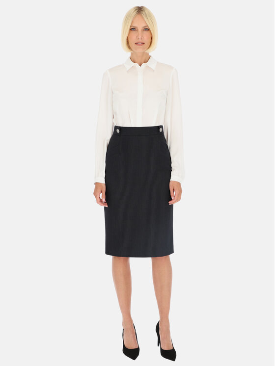Potis & Verso Potis & Verso Spódnica Heven Granatowy Slim Fit
