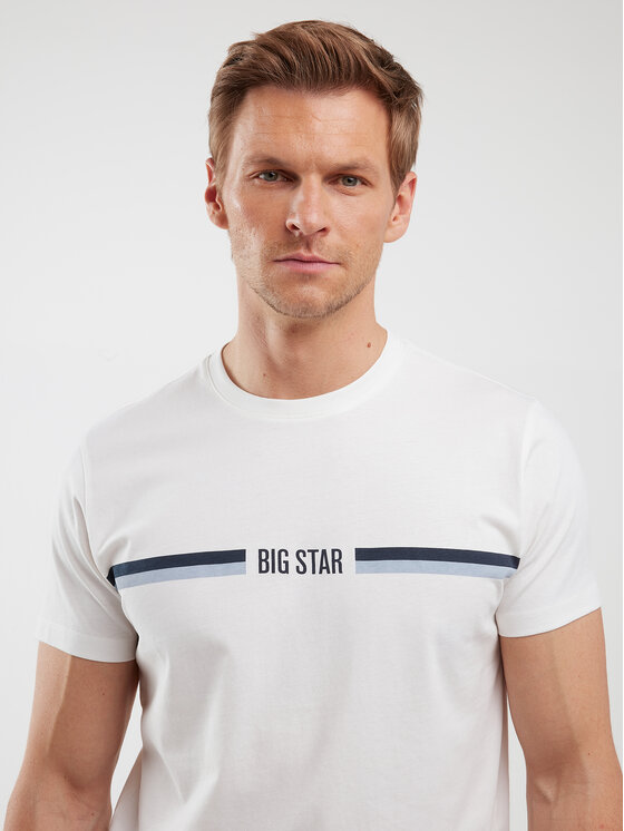 BIG STAR BIG STAR T-Shirt LEXOR Biały Basic Fit