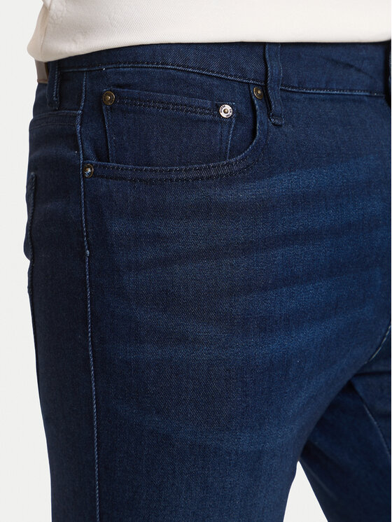 Guess Guess Jeansy M6GAS2 D1086 Tmavomodrá Slim Tapered Fit