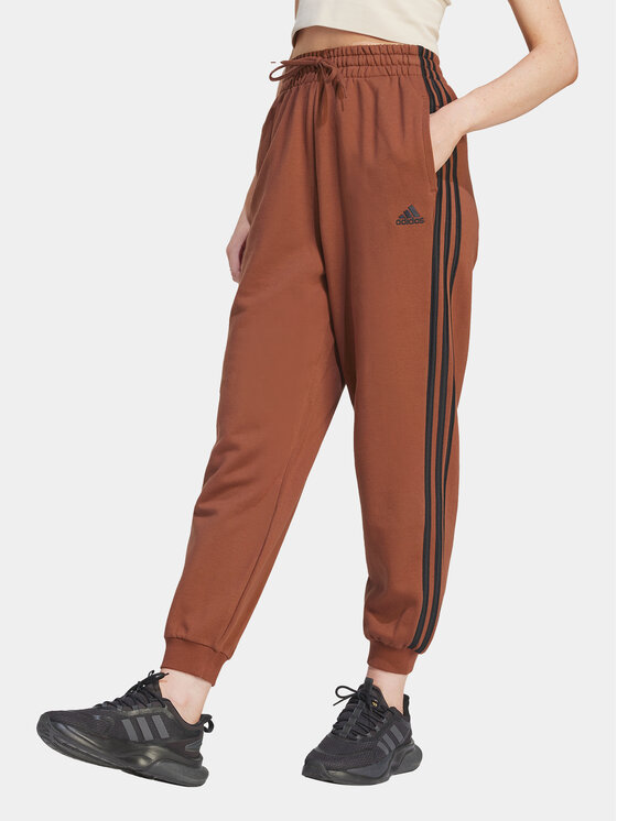 Adidas Donji Dio Trenerke Essentials 3-Stripes IL3451 Smeđa Loose Fit