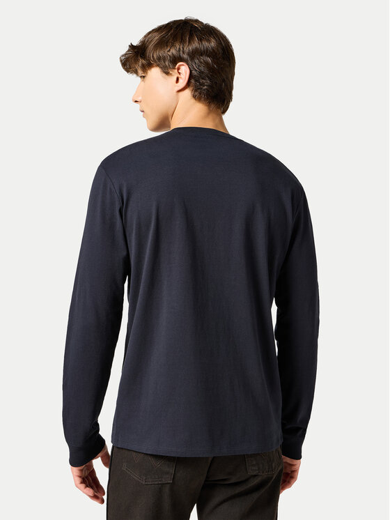 Wrangler Wrangler Longsleeve krekls Sign Off 112357361 Melns Regular Fit