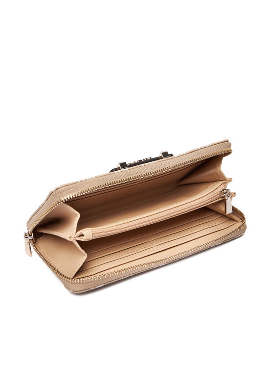 Guess Guess Голям дамски портфейл Silia Slg SWGP98 90146 Бежов