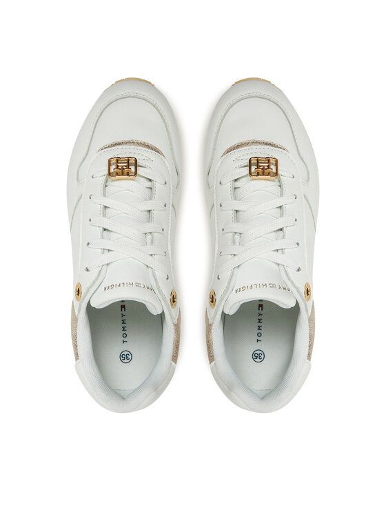 Tommy Hilfiger Tommy Hilfiger Laisvalaikio batai Low Cut Lace-Up Sneaker T3A9-33765-1355 S Balta