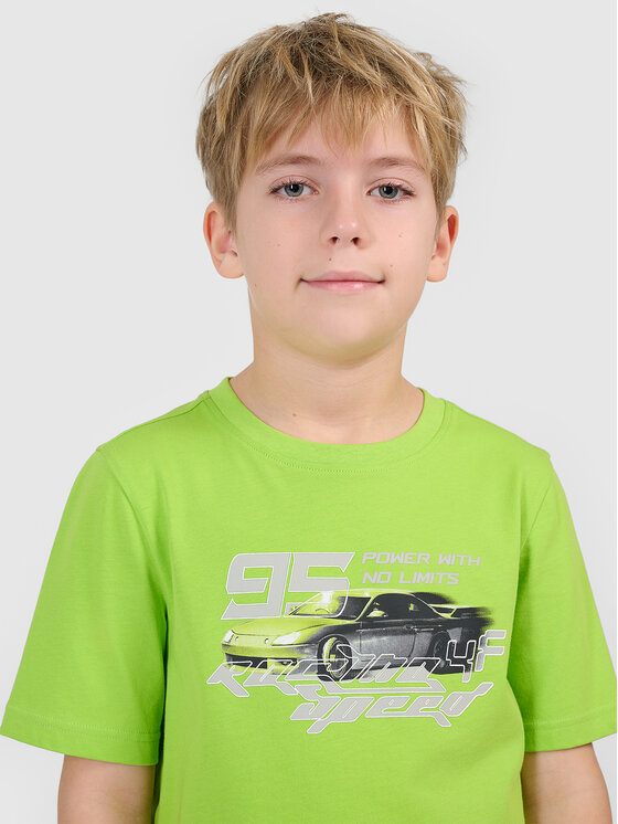 4F 4F T-Shirt ESPORTS RACING Zielony Regular Fit
