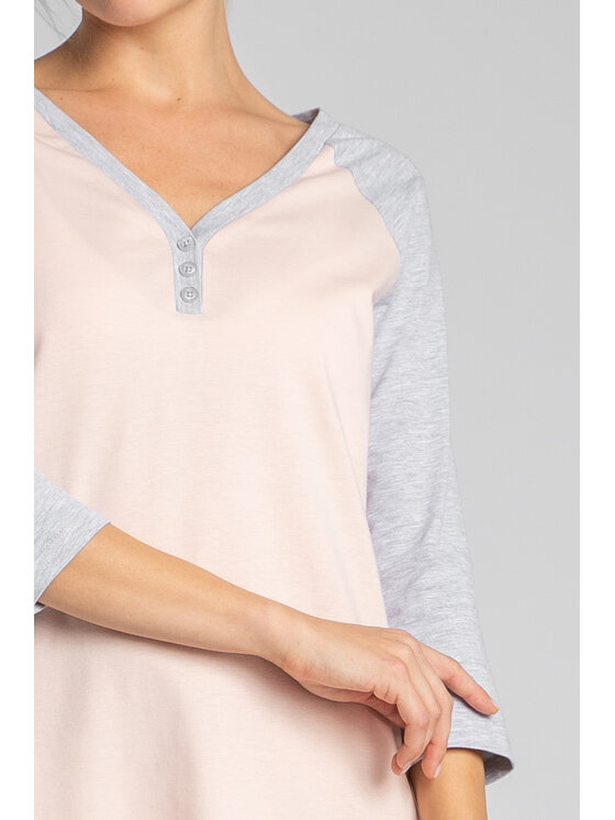 LaLupa LaLupa Koszula nocna LA018 Różowy Comfortable Fit