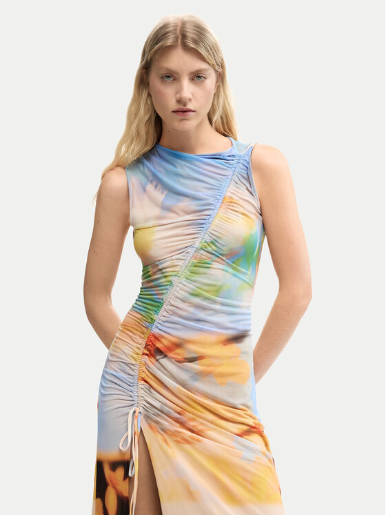 Desigual Desigual Poletna obleka Jade 26SWVK38 Pisana Slim Fit