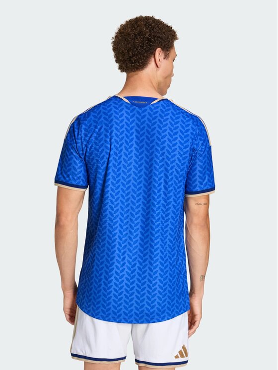 adidas adidas Koszulka techniczna Włochy Błękitny Slim Fit