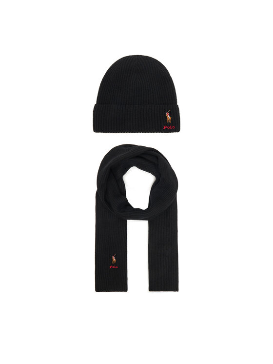 Polo Ralph Lauren Polo Ralph Lauren Set šal i kapa 455981430003 Crna