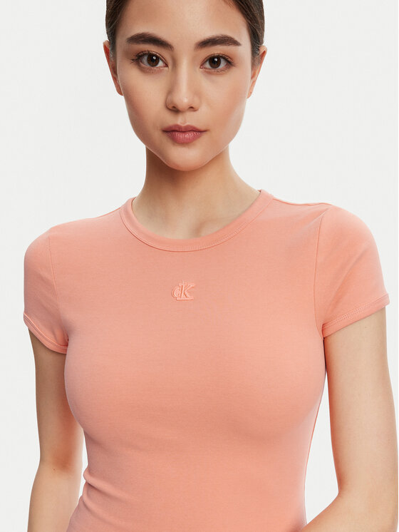 Calvin Klein Jeans Calvin Klein Jeans Každodenní šaty LV047B266G Korálová Slim Fit