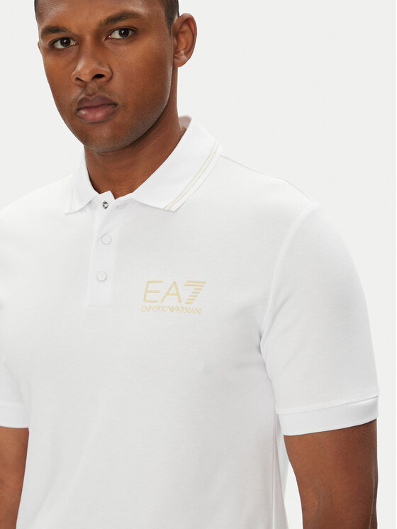 EA7 Emporio Armani EA7 Emporio Armani Polo majica 7M000300 AF13739 U0002 Bela Slim Fit