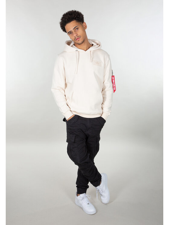 Alpha Industries Alpha Industries Bluza Backprint Hoodie Biały Regular Fit
