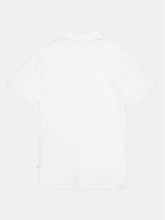 Gap Gap Тениска с яка и копчета 404943-01 Бял Regular Fit