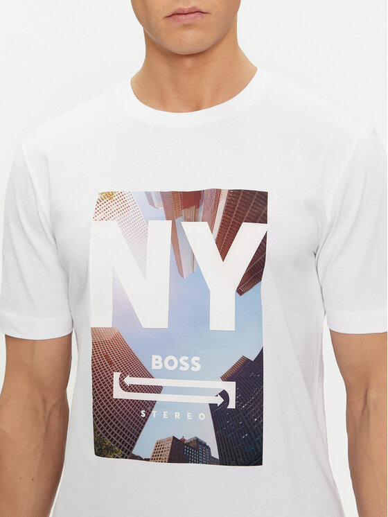 BOSS Boss T-Shirt Tiburt 511 50512110 Bílá Regular Fit