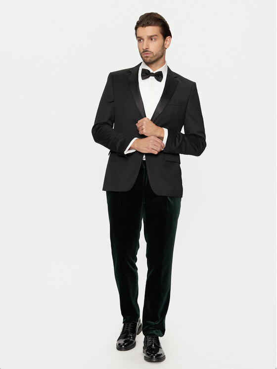 HUGO Hugo Spodnie materiałowe Getlin242E1X 50524910 Zielony Slim Fit