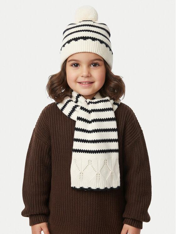 Mayoral Mayoral Set šal i kapa 10070 Écru