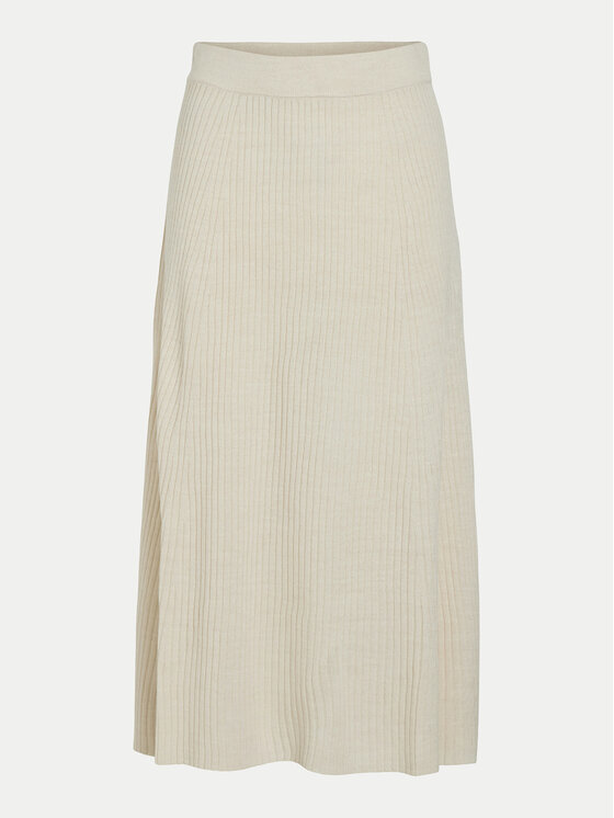 Vila Vila Gonna midi Olina 14098891 Beige Regular Fit