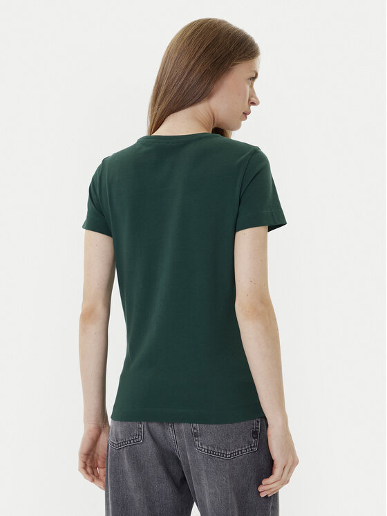 PINKO PINKO T-Shirt Bussolotto 100355 A2RD Zielony Regular Fit