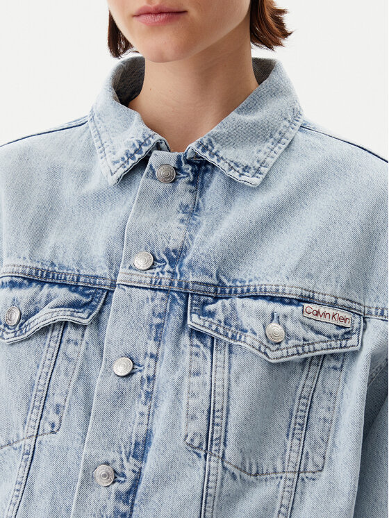Calvin Klein Jeans Calvin Klein Jeans Kurtka jeansowa J20J225186 Niebieski Boxy Fit
